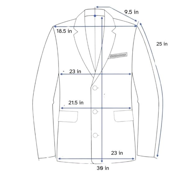 Burberry Mens Suit Jacket Blazer Sportcoat Blue Windowpane No size‎ tag - 46? - Picture 11 of 11